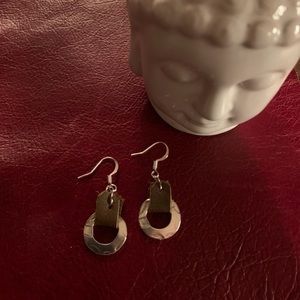 Leather & Silver Earrings